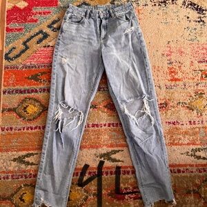 Distressed Light Blue Women's Jeans